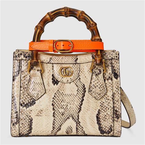 Gucci diana mini python bag